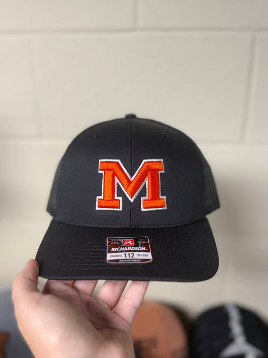 Orange “M” Puff Hat