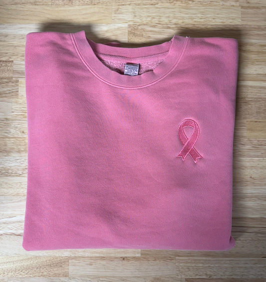Breast Cancer Ribbon Crewneck
