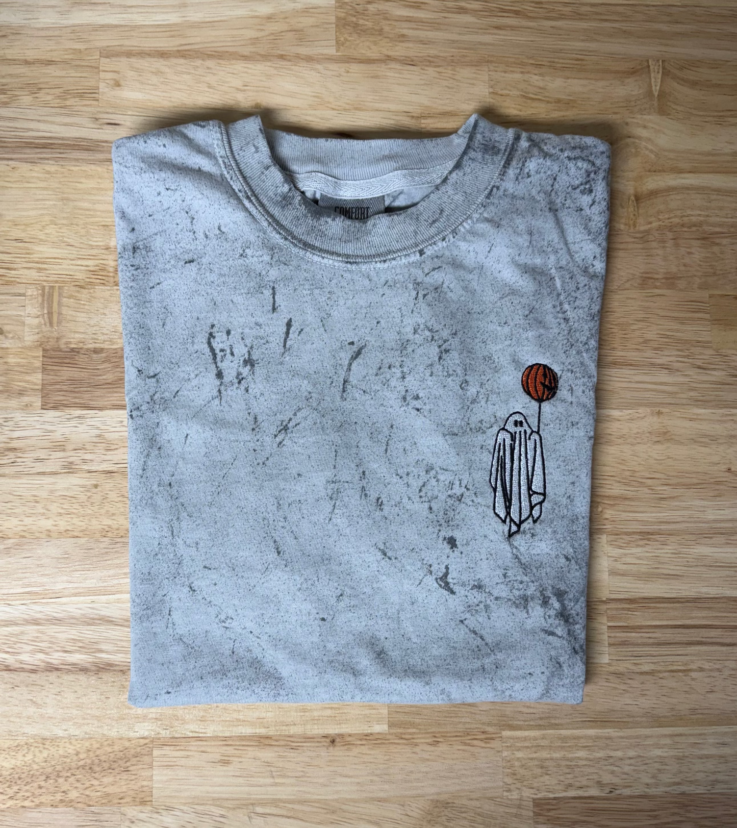 Ghost with a Pumpkin Balloon T-shirt