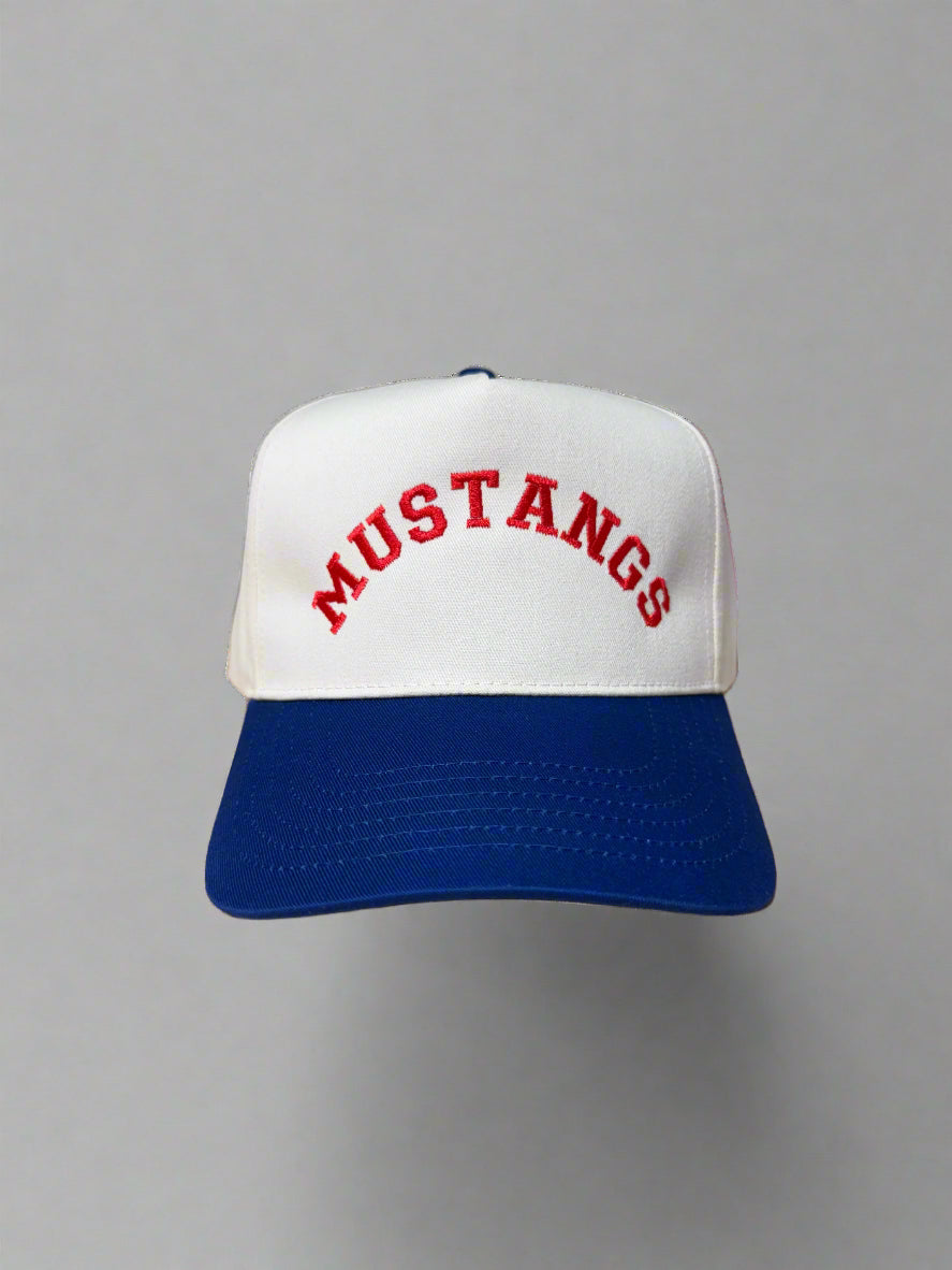 Vintage "MUSTANGS" Five-Panel Twill Hat
