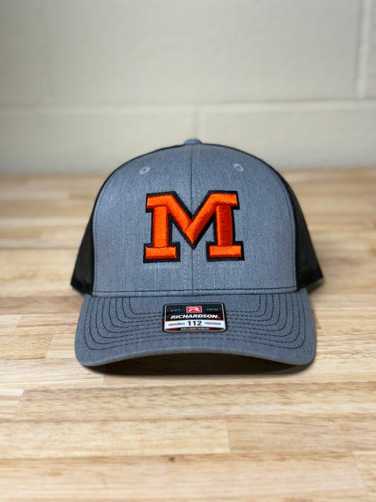 Gray Massillon "M" Puff Hat